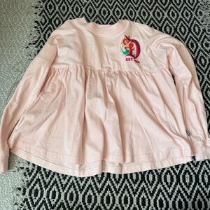 Disney Pink Long Sleeve Tee with Embroidered Detail